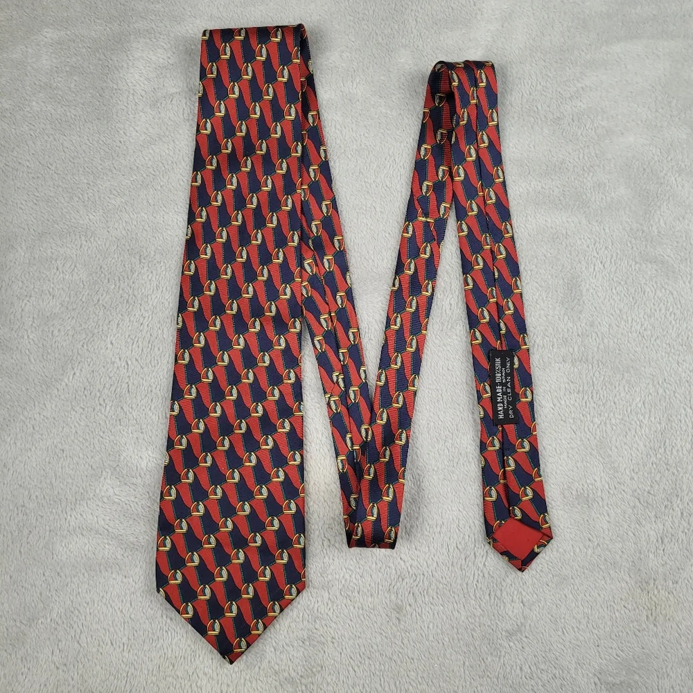 Richel Tie 100% Silk Equestrian Stirrup Iron Made In Spain